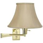 79553-r2684 Barnes And Ivy Taupe Bell Shade Polished Brass 886305110206