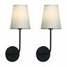 796168951871 Pathson Rustic Wall Sconce With Beige Fabric Shade