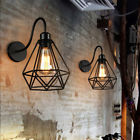 799355972758 Niuyao Industrial Vintage Wrought Iron Cage Wall Sconce