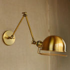 799355977692 Modern Gold Single Light Adjustable Swing Arm Wall