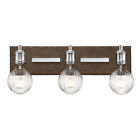 8-3405-3-73 Savoy House Barfield Polished Nickel With Wood Accents 822920275593