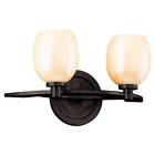 84-62 Corbett Lighting Cirque Two Light Bath Vanity Brown Suede Finish With 782042950924