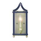8401-wsc Sb-nvy Golden Lighting Leighton Satin Brass And Navy Wall 844375044272