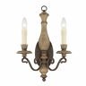 860999-2054672-251 First Wellington Bronze Wide Wall Sconce 601754802423
