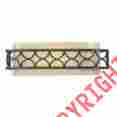 9018-vls Golden Lighting Cob Cercado Small Vanity Light Corsini Bronze Finish 844375012967