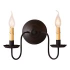 9127tbor Irvins Tinware Ashford Wall Sconce Light In Black Over Red