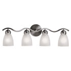 93240 Portfolio Paces Brushed Nickel Cone Vanity Light 737995932404
