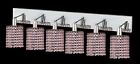 1286w-o-r-ro 959840 6 Lights Rosaline Chrome Mini Id Sconce Crystal