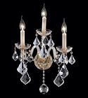 7831w3g 965354 Gold Sconce 3 Id Crystal Lights Alexandria Clear