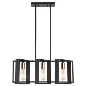 9mmml 780317835525 23.6 Inch Island Lighting 3 Lights Dining Room Chandelier Linear Kitchen