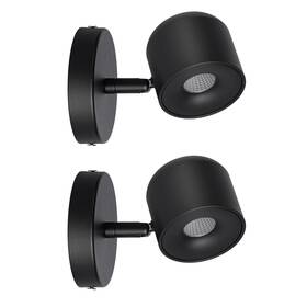 A Aisilan 822361284048 2 Packs Modern Adjustable Wall Sconce Fixture Black Led Warm White Ce