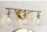 A03631 Ksana Gold Bathroom Light Fixtures Vanity With Clear