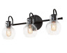 A04099 Lnc Home Modern Black Bathroom Light Clear Glass Globe A04099 Lnc Home Modern Black Bathroom Light Clear Glass Globe