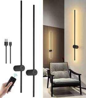 Aanyhoh 644045558477 Battery Operated Wall Sconces With Remote Control Usb Rechargeable Scon