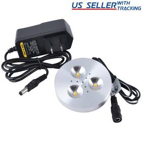 Abi 845832015095 3w Led Puck Light Kit For Kitchen Counter / Bookshelf Showcase Cool White