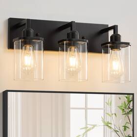 Bscgws-03 Ablwigh 3-light Bathroom Vanity Light Fixtures Modern Matte Black Lighting Bscgws-03 Ablwigh 3-light Bathroom Vanity Light Fixtures Modern Matte Black Lighting