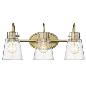 In40092atb Acclaim Lighting Bristow 3 Light Vanity Antique Brass Clear Glass