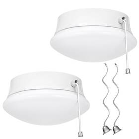 Acohook 779880817441 Flush Mount Ceiling Light With Pull Chain Surface Led Fixture For