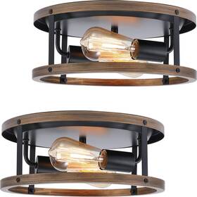 107us Adeekar 2 Pack Farmhouse Retro Style Ceiling Light Fixtures Super Bright E26 Base Ant