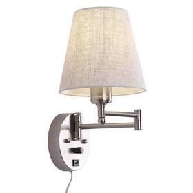 Affsure 619191209675 Bedside Wall Mount Light With Dimmable Switch And Usb Port Swing Arm Fabric Affsure 619191209675 Bedside Wall Mount Light With Dimmable Switch And Usb Port Swing Arm Fabric