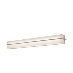 Afx 037949466444 Apex 4-feet Weather Grey Led Vanity Linen White Fabric And Weathered