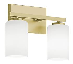Leov1309mb Afx 037949506140 Leo 2 Light 13 Inch W Vanity - Brass