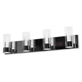 Dphv2707l30d1pc Afx Delphia - 4-light Vanity Polished Chrome Finish Clear Dphv2707l30d1pc Afx Delphia - 4-light Vanity Polished Chrome Finish Clear