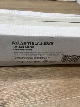 Axls0416lajudsb Afx Inc. Axel 1 Light 4 Inch Satin Brass Sconce Wall
