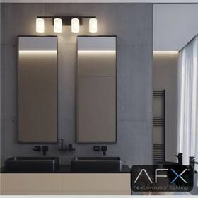 Leov3109mbbk Afx Inc. Leo 4 Light 31 Inch Black Vanity Wall