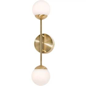 Prls0418l30d1sb Afx Inc. Pearl 2 Light 4 Inch Satin Brass Wall Sconce