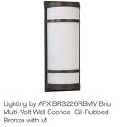 Brs226rbmv Afx Oil-rubbed Lighting Brio Sconce Wall Bronze Multi-volt
