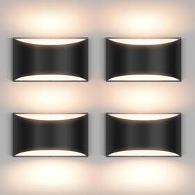 Aw001d Aiilsmp 4 Pack Black Modern Led Wall Sconce Hardwired Indoor Lights Up And Down Aw001d Aiilsmp 4 Pack Black Modern Led Wall Sconce Hardwired Indoor Lights Up And Down