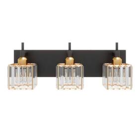 Hz-6020-bl Aiwen Modern 19.88 Inch 3-lights Bathroom Vanity Light Over Mirror Crystal Wall