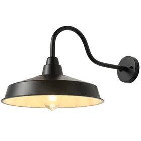 Je-w6519b Aiwen Modern 16 Inch 1-light Black Exterior Indoor/outdoor Hardwiredgooseneck Barn Wall Je-w6519b Aiwen Modern 16 Inch 1-light Black Exterior Indoor/outdoor Hardwiredgooseneck Barn Wall