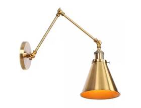 Wxolbdgg202 Aiwen Gld 1-light 5.31 Inch Brass Sconce Vintage Industrial Swing Arm Wall Lamp