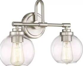 Kw-7219-3 Akezon Brushed Nickel Vanity Light 2-light Bathroom Fixture