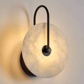 Alabaster Wall Sconces 313112259250 Round Sconce Natural Marble Lampshade Hardwired Cir