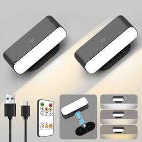 Cx02a-2 Alinana Wall Sconces Battery Operated With Timer Rechargeable Lights Touch