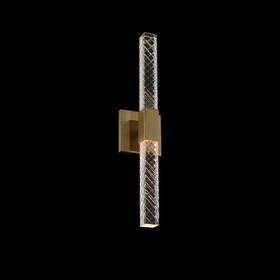 034921-038-fr001 Allegri 034921-fr001 Apollo 2 Light 22 Inch Tall Led Wall Sconce - Brushed Champagne