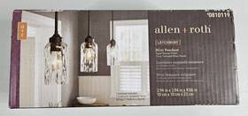 0970864 Allen Roth And Aged Bronze Finish Clear Texture Glass Shade 1 Pendant Incl 0970864 Allen Roth And Aged Bronze Finish Clear Texture Glass Shade 1 Pendant Incl