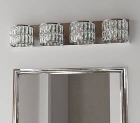 1362615 Allen Roth Willow 27 Inch 4-light Led Vanity Light Polished Chrome