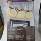 Kbc1393a Allen Roth 3 Light Vanity Bar Soft Gold Finish Opal Glass Shade 24inch With X 9 H