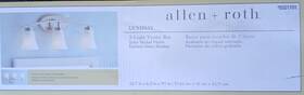 0321701 Allen Roth 848507004745 And Lyndsay 3 Light Vanity Bar Stain Nickiel Finish New