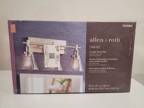 2525804 Allen Roth 848507005933 Shiloh 3-light Vanity Bar Polished Chrome Finish #2525804 Nib