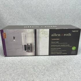 Vbl14-1ch Allen Roth Dunwynn 1-light Chrome Modern Contemporary Vanity Led Light Bar New