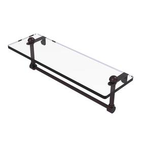 16tb-abz Allied Brass Rc-1/16tb-abz Rc-1/16tb 16 Inch Vanity Integrated Towel Bar Glass Shelf Antiq