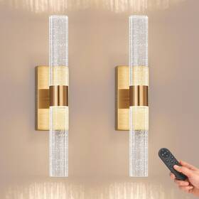 Als-029-gdf Alolvios Crystal Battery Operated Wall Sconce Set Of 2 Gold Wireless Rechargeable Wal