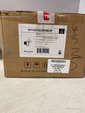 Wv451808mbop Alora Mood Serena 60w Matte Black/opal 8 Inch Vanity Light