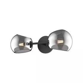 Wv548217mbsm Alora Mood Willow 17 Inch 2 Light 60watt Matte Black/smoked Solid Glass Vanity