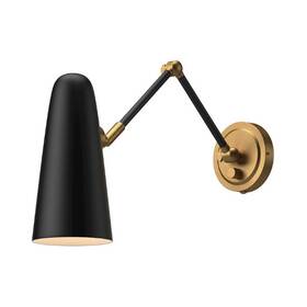 Wv578925mbag Alora Mood Daniel 1 Light 24 Inch Wall/vanity Aged Gold/matte Black -
